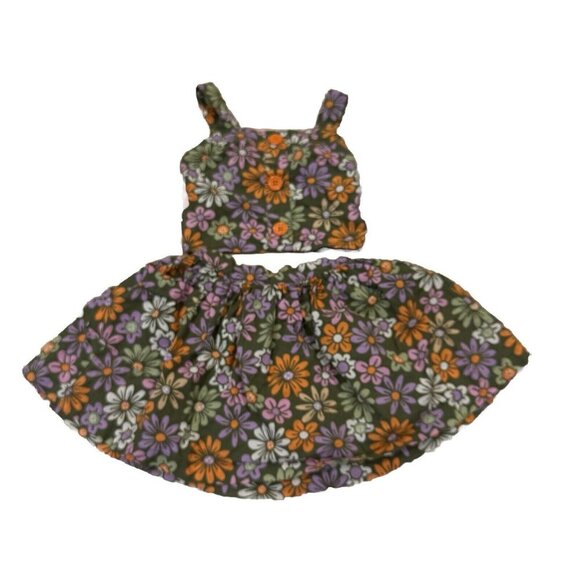 Kids Peanuts Floral 2 Piece Set Multicolor Size 3T - Picture 2 of 9